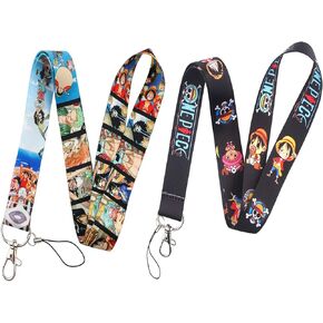 One Piec Lanyard Keychain, Anime ID Badges Lanyard, Key Lanyard for ID Card Holder, Cell Phone Case