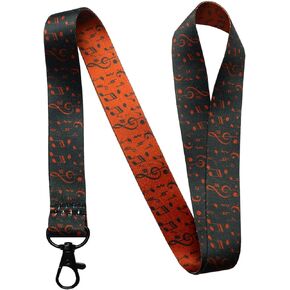 EASTEX Musical Notes Lanyard Keychain - Music Lanyards for ID Badges Gift
