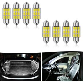 4 PCS 9SMD-5630 12V 3W Car LED Dome Light, PVC Aluminum Waterproof High Power LED Read Light, Super Bright Car Warning Light, Universal for Most Cars (White #36MM)