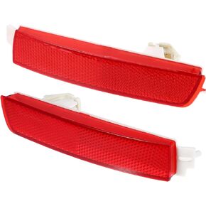 X AUTOHAUX 1 Pair Exterior Rear Bumper Side Marker Reflector Red for Nissan Sentra 2013-2018 Left Right Side 265655C000 265605C000