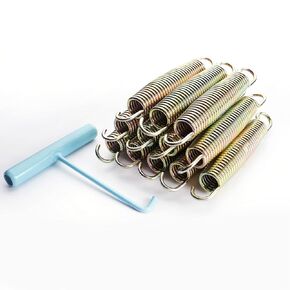 SkyBound Premium 7.5" Inch Replacement Trampoline Springs - Weather-Resistant Galvanized Zinc - Set of 12