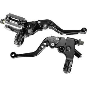 PACEWALKER Universal Motorcycle 7/8" 22mm Handlebar Brake Master Cylinder Clutch Lever Left & Right Set for Honda Kawasaki Suzuki Yamaha