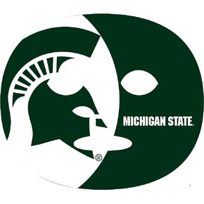 NCAA Michigan State Spartans Game Day Face Tattoo (4 Set), Trim to Fit