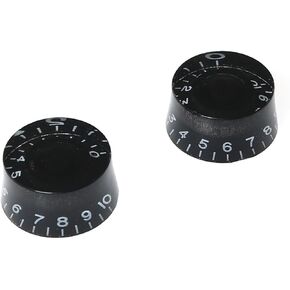 Guitar Knob RLECS 2PCS Black Guitar Speed Control Volume Tone Knob for Electric Guitar Replacement Parts,Speed Volume Tone Control Knob