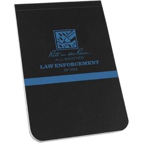 Rite in the Rain All-Weather Law Enforcement Notebook, 3.25" x 5", Black Cover, Legal Pattern (No. 1023)