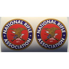 2 ملصق مقطوع بالقالب من الرابطة الوطنية للبنادق NRA in Kuwait