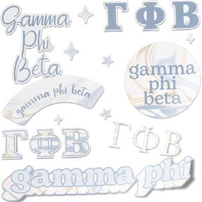 Gamma Phi Beta Sorority Marble Sticker Decal Laptop Water Bottle Car (Marble Sheet)