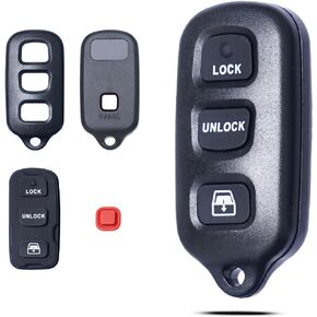 Key Fob Shell Case Replacement Fits for Toyota 4Runner Sequoia 1999 2000 2001 2002 2003 2004 2005 2006 2007 2008 2009 Keyless Entry Remote Control 3+1 Button Pad Cover