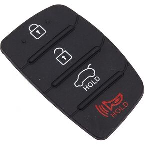 4 Button Rubber Pad Remote Key Fob Outer Cover Replacement for Hyundai Sonata SUV, 2 pcs