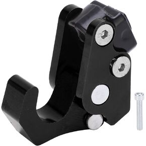 KIMISS Motorcycle Universal Hook, Scooter Helmet Hook CNC Aluminum Alloy Helmet Bag Luggage Hanger Carry Holder Mortise and Tenon Design(black)