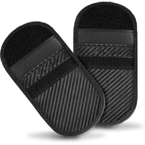 SaiTech IT 2 Pack Faraday Bag for Key Fob، واقي مفتاح Faraday Premium - حجب إشارة RFID للسيارة، حقيبة حماية أمان السيارة، حقيبة مضادة للسرقة، مانع للقرصنة - أسود in Kuwait