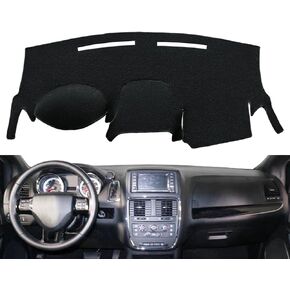Dash Cover Mat Custom Fit for Dodge Grand Caravan 2011-2020,Chrysler Town Country 2011-2016,Dashboard Cover Carpet Pad Without Headlight Sensor (Dark Gray) Y08