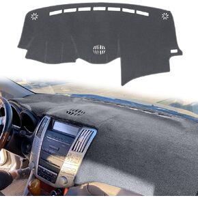 Dash Cover Custom Fit for 2004-2006 Lexus RX330,2007-2009 RX350, 2006-2008 RX400h,Dashboard Cover Mat Pad with Center Speaker Holes(Beige)
