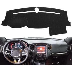 Dash Cover Mat Custom Fit for Dodge Durango 2011-2020, Dashboard Cover Pad Carpet Protector (Black) F53