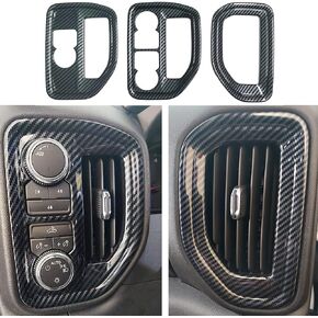 Interior Accessories Center Console Dashboard Side Air Vent Cover AC Outlet Trim for Chevy Silverado GMC Sierra 1500 2019-2021 and Chevrolet Silverado GMC Sierra 2500 3500 2020-2023