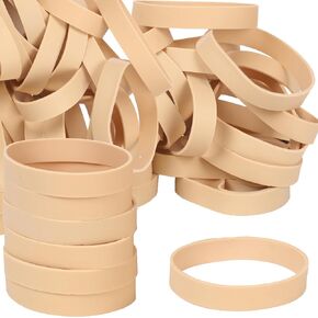 Foshine-Rubber Bands #84,elastic band beige size 84 rubber band 50pcs heavy duty wide rubber bands office supplies(3-1/2" x 1/2'')