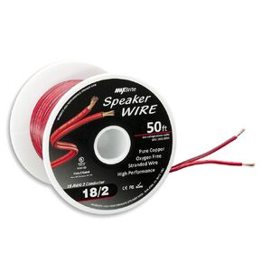 50 ft. 18 Gauge Stranded Flexible Dual Conductor Bonded Zip Cord Wire, Oxygen Free Pure Copper - UL Listed Class 2