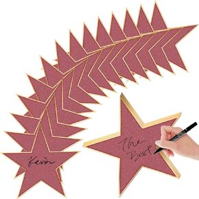 24 Pieces Movie Star Cutouts Star Cardboard Movie Night Star Paper Card for Movie Night Party Decoration,11 Inches