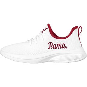 أحذية رياضية بيضاء للنساء من FOCO Alabama Crimson Tide NCAA بنعل متوسط ​​- 7 in Saudi Arabia