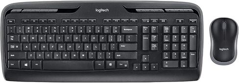 مجموعة لوحة مفاتيح وماوس سطح المكتب اللاسلكية Logitech MK320 - لوحة مفاتيح وماوس للترفيه، اتصال لاسلكي مشفر 2.4 جيجا هرتز، عمر بطارية طويل (متجدد) in Kuwait