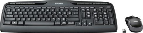 مجموعة لوحة مفاتيح وماوس سطح المكتب اللاسلكية Logitech MK320 - لوحة مفاتيح وماوس للترفيه، اتصال لاسلكي مشفر 2.4 جيجا هرتز، عمر بطارية طويل (متجدد) in Kuwait