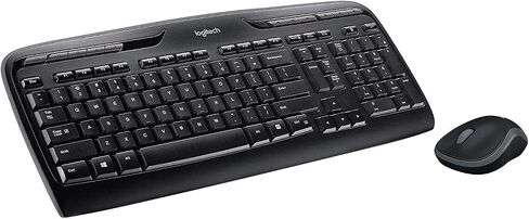 مجموعة لوحة مفاتيح وماوس سطح المكتب اللاسلكية Logitech MK320 - لوحة مفاتيح وماوس للترفيه، اتصال لاسلكي مشفر 2.4 جيجا هرتز، عمر بطارية طويل (متجدد) in Kuwait
