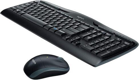 مجموعة لوحة مفاتيح وماوس سطح المكتب اللاسلكية Logitech MK320 - لوحة مفاتيح وماوس للترفيه، اتصال لاسلكي مشفر 2.4 جيجا هرتز، عمر بطارية طويل (متجدد) in Kuwait