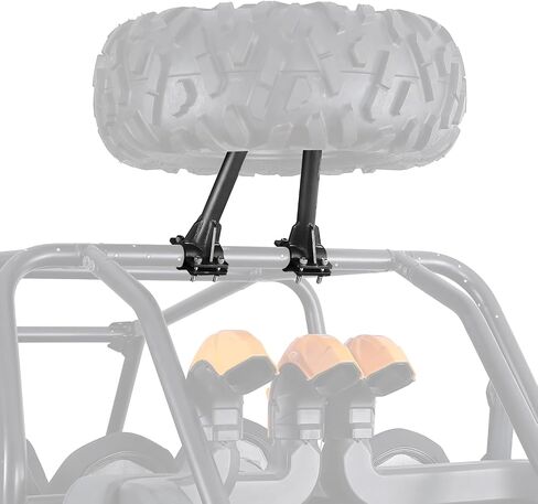 حامل الإطارات الاحتياطية KEMIMOTO UTV حامل الإطارات الاحتياطية العالمي متوافق مع Polaris RZR XP 1000 / XP4 1000 / XP Turbo / XP4 Turbo CFMOTO Zforce Uforce Kawasaki Mule يناسب قفص دائري مقاس 1.5 بوصة - 2 بوصة in Saudi Arabia