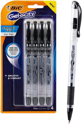 BIC 4pk Gelocity Stick Gel Pen- Black, 1 Count (Pack of 4) in Saudi Arabia