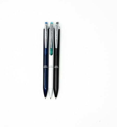 Zebra Pen Sarasa Grand Retractable Gel Pen Gift, White/Black/Navy Barrel, Mediun Point, 0.7mm, Black Ink, 3 Count (Pack of 1) in Saudi Arabia