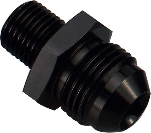 Male M12 x 1.25 Metric Thread to -6 AN Flare Adapter Aluminum Black in Saudi Arabia