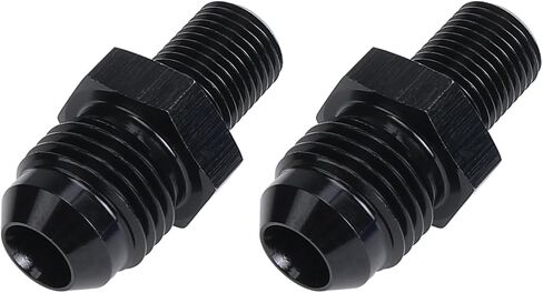 Male M12 x 1.25 Metric Thread to -6 AN Flare Adapter Aluminum Black in Saudi Arabia