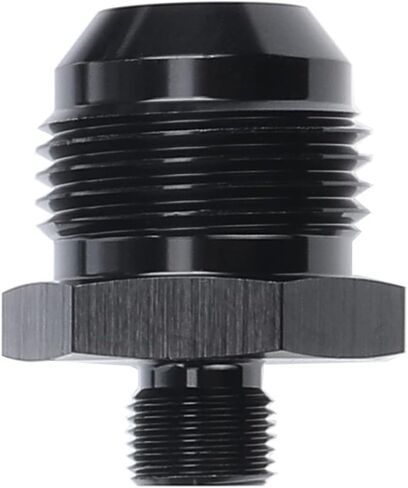 Male M12 x 1.25 Metric Thread to -6 AN Flare Adapter Aluminum Black in Saudi Arabia