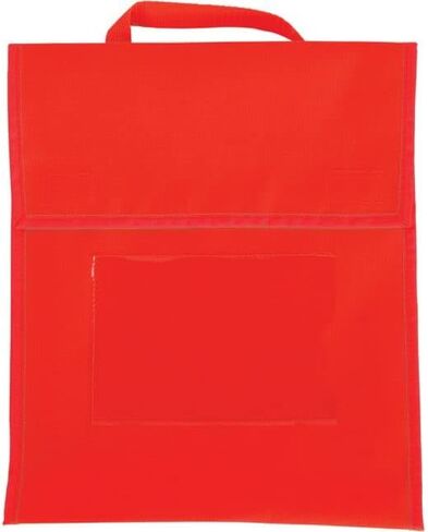 Really Good Stuff Blue Book Pouch Bags - Water Resistant -Medium- Classroom Book Buddy for Books, Homework, Supplies- Durable Design with Stitched-On Handle & Name Tag in Saudi Arabia