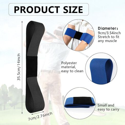 3 Pcs Golf Swing Correcting Arm Band Golf Swing Trainer Aid Golf Wrist Brace for Golf Training Swing Correction with Elastic Band for Golf Beginners Posture Motion Correction in Saudi Arabia