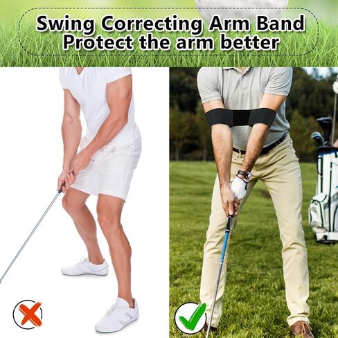 3 Pcs Golf Swing Correcting Arm Band Golf Swing Trainer Aid Golf Wrist Brace for Golf Training Swing Correction with Elastic Band for Golf Beginners Posture Motion Correction in Saudi Arabia