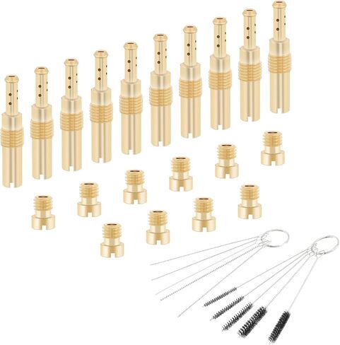 Windance 30pcs Carburetor Main Jet Kit Include10pcs Carburetor Main Nozzles+10pcs Slow Pilot Jet+10pcs Cleaning Brushes Needles, Fit for PWK Keihin OKO CVK PWM (K100-K140) in Kuwait
