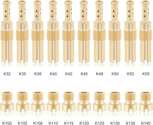 Windance 30pcs Carburetor Main Jet Kit Include10pcs Carburetor Main Nozzles+10pcs Slow Pilot Jet+10pcs Cleaning Brushes Needles, Fit for PWK Keihin OKO CVK PWM (K100-K140) in Kuwait