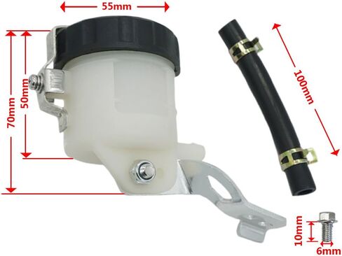 Lefossi Motorcycle Front Brake Master Cylinder Brake Pump Tank Oil Cup Fluid Bottle Reservoir w/Bracket Aftermarket Part Fits for GSXR 600 1997-2005 GSXR 750 2000 2001 2002 2003 2004 2005 GSXR 1000 in Saudi Arabia