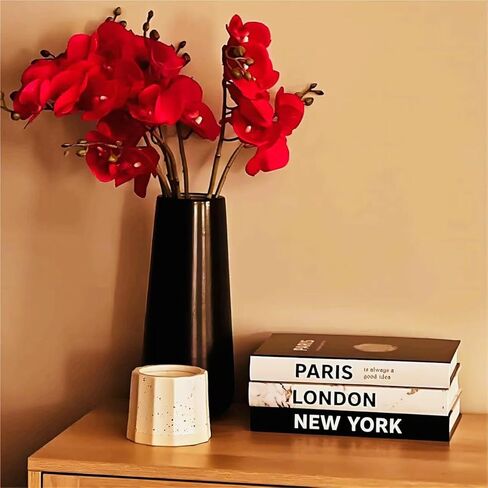 Set of 3 Hardcover Modern Decorative Books,3Pcs Decorative Books for Home Decor,Fashion Design Decor Book Set for Bookshelf/Coffee Table(Paris/London/New York) in Kuwait