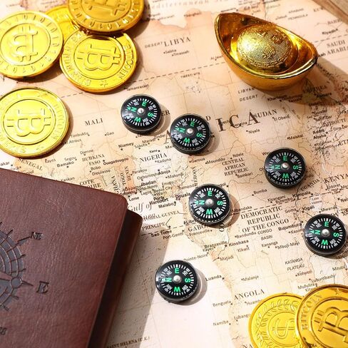 200 Pcs 25 mm/0.98 Inch Mini Compass Bulk Button Compass for Kids Small Pocket Compass Lightweight Oil Filled Compass Survival Compass for Hiking Camping Boating Backpacking Outdoor Activities in Saudi Arabia