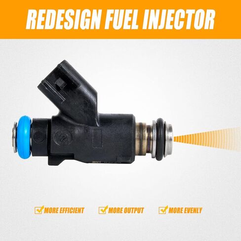 مجموعة Wztepeng مكونة من 8 حاقن وقود متوافقة مع 2010-2013 شيفروليه سيلفرادو تاهو إكسبريس سوبربان أفالانش جي إم سي يوكون سييرا كانيون سافانا H3 H3T 4.8L و5.3L يستبدل FJ1061 12613411 in Kuwait