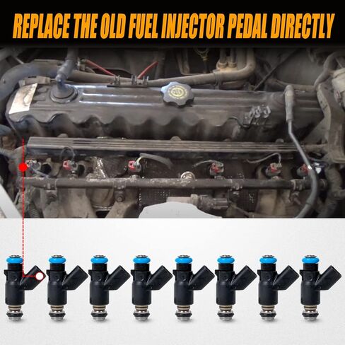 مجموعة Wztepeng مكونة من 8 حاقن وقود متوافقة مع 2010-2013 شيفروليه سيلفرادو تاهو إكسبريس سوبربان أفالانش جي إم سي يوكون سييرا كانيون سافانا H3 H3T 4.8L و5.3L يستبدل FJ1061 12613411 in Kuwait