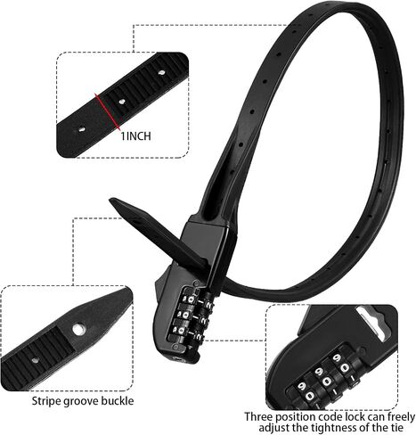 Qunclay Zip Tie Bike Lock Combination Cabinet Refrigerator Locks Bicycle Cable Combo Lock Multi Purpose Security Rack Lock Motorcycle Helmet Lock for Ski French Door Outdoor in Saudi Arabia