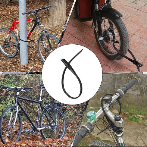 Qunclay Zip Tie Bike Lock Combination Cabinet Refrigerator Locks Bicycle Cable Combo Lock Multi Purpose Security Rack Lock Motorcycle Helmet Lock for Ski French Door Outdoor in Saudi Arabia