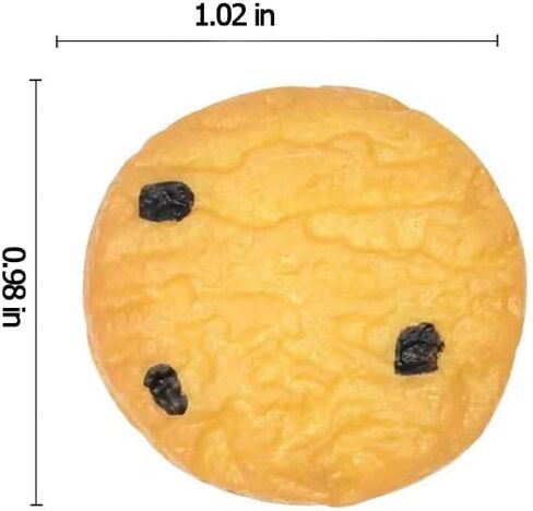 12PCS Artificial Biscuits Fake Cookies Simulation Realistic Dessert Crackers for Home Kitchen Decor Display Props Model in Kuwait