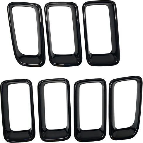 Black Grille Inserts Clip-on Grill Cover Trim Ring Kit Compatible with 2011-2016 Jeep Compass Replace 68109865AA in Saudi Arabia