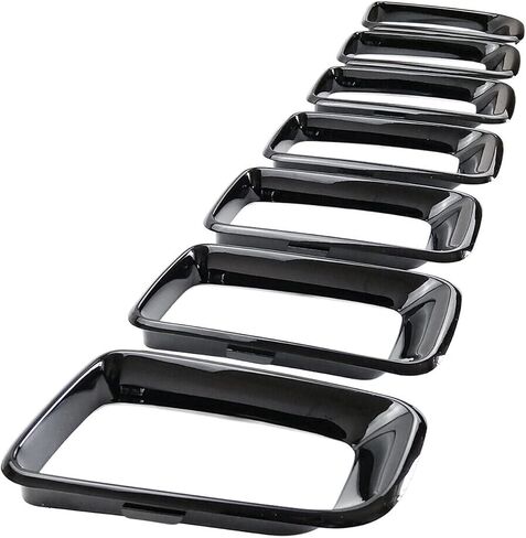 Black Grille Inserts Clip-on Grill Cover Trim Ring Kit Compatible with 2011-2016 Jeep Compass Replace 68109865AA in Saudi Arabia