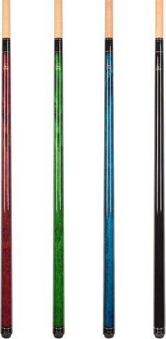 Set of Aska 2-Piece Pool Cue Sticks LEC, 58-Inches Long Assembled, Canadian Hard Rock Maple, 5/16x18 Joint, Hard Long Lasting Glued On Tip in Saudi Arabia