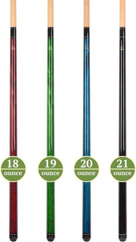 Set of Aska 2-Piece Pool Cue Sticks LEC, 58-Inches Long Assembled, Canadian Hard Rock Maple, 5/16x18 Joint, Hard Long Lasting Glued On Tip in Saudi Arabia